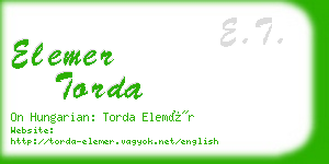 elemer torda business card